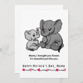 象の母と彼女のふくらはぎ花の母の日 (正面/裏面)