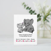 象の母と彼女のふくらはぎ花の母の日 シーズンカード (スタンド正面)