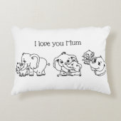 象の母と私の母の日パーソナライズされた アクセントクッション (正面)