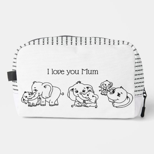 象の母と私の母の日パーソナライズされた ドップキット (正面)