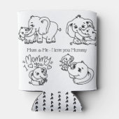 象の母と私の母の日パーソナライズされた 缶クーラー (裏面)