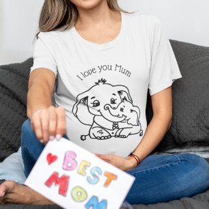 象の母と私の母の日パーソナライズされた Tシャツ