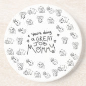 象の母と私の母の日ラウンド コースター (正面)