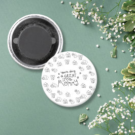 象の母と私の母の日ラウンド マグネット