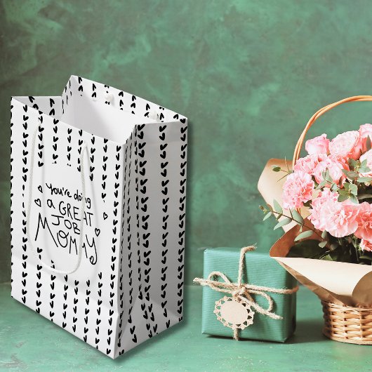 象の母と私の母の日 ミディアムペーパーバッグ