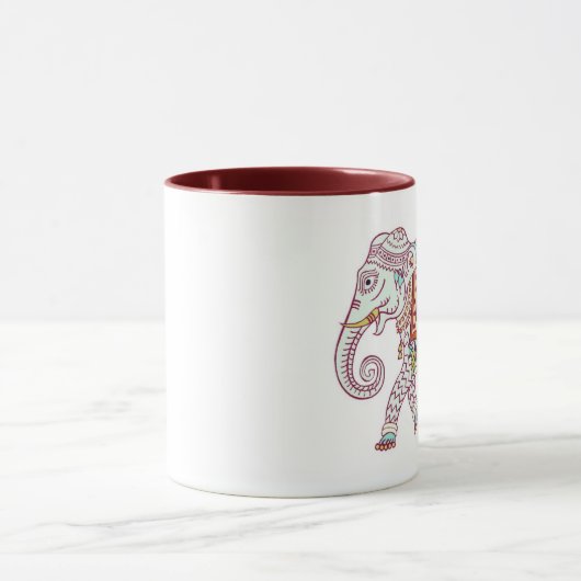 象の母の日を個人化して下さい マグカップ (中央)