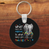 象の母違う自閉症 キーホルダー (正面)