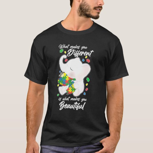 象の母違う自閉症 Tシャツ (正面)