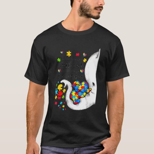 象の母違う自閉症 Tシャツ (正面)