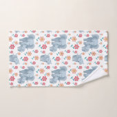 象の母、ベビーの花のパターン母の日 バスタオルセット (ハンドタオル)