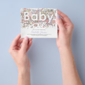 象の水の色の予算ベビーシャワーパープル チラシ (手)