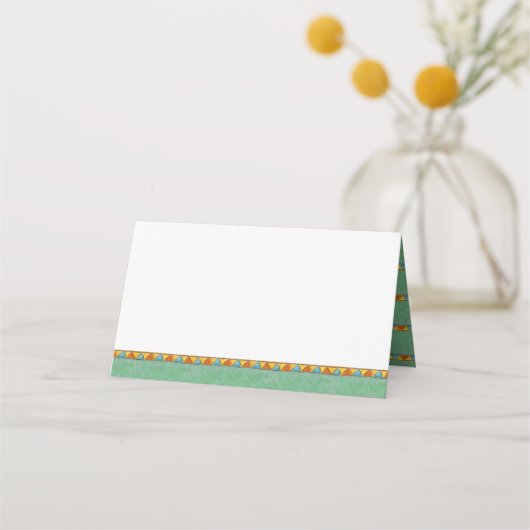 象の水の色アートベビーシャワー座席表 プレイスカード (裏面)