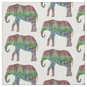 象の水彩画の芸術 ファブリック (見本)