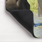 象の水泳 マウスパッド (コーナー)