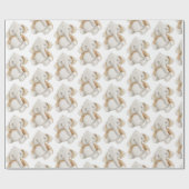 象の水色男女兼用 ラッピングペーパー (フラット)