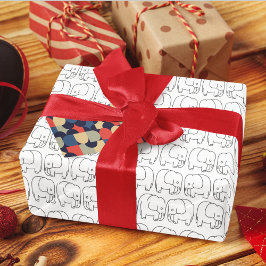 象の漫画 ラッピングペーパー