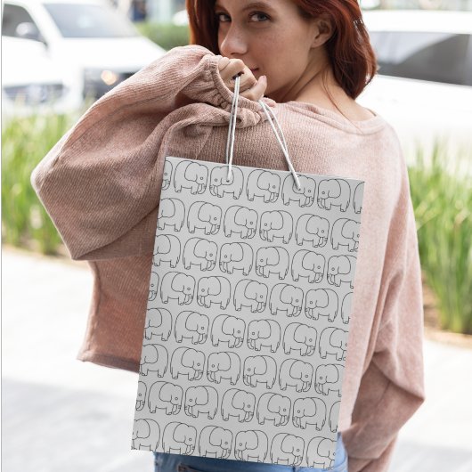 象の漫画 ラージペーパーバッグ