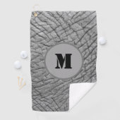 象の灰色の肌のパターンモノグラムをカスタマイズ可能 ゴルフタオル (インサイチュ)