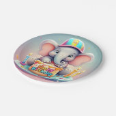 「象の甘いお祝い」 ペーパープレート (アングル)