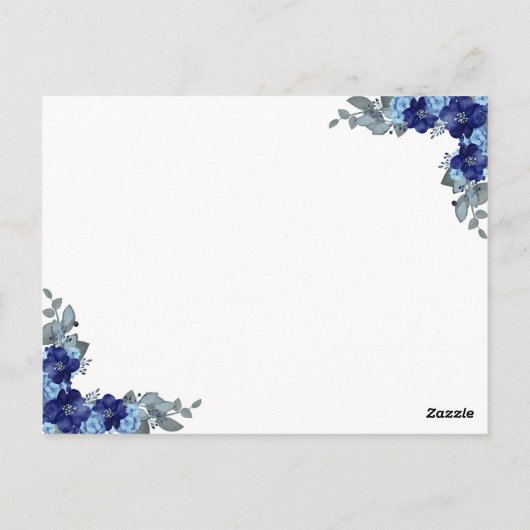 象の男の子の赤ちゃんシャワーゲーム ポストカード (裏面)