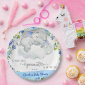 象の男の子の赤ちゃんシャワーパーティー紙プレート。 ペーパープレート (パーティー)