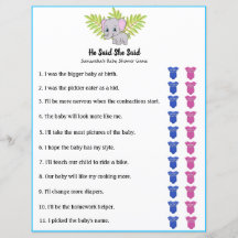 象の男の子の赤ん坊シャワー彼は彼女はゲームを言った