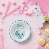 象の男の子1歳の誕生日 ペーパーボウル (パーティー)