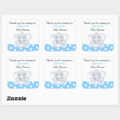 象の男の赤ちゃんありがとう赤ちゃんシャワーシール スクエアシール (シート)