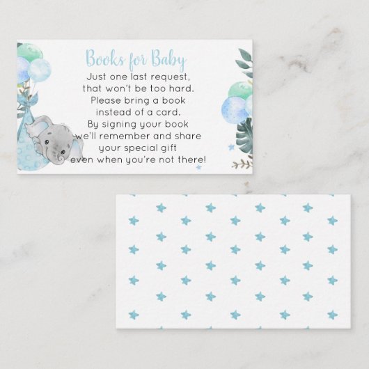 象の男の赤ちゃん 名刺 (正面/裏面)