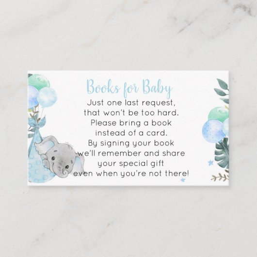 象の男の赤ちゃん 名刺 (正面)