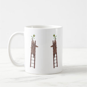 象の登山とはしご コーヒーマグカップ
