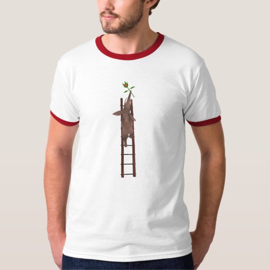 象の登山はしご Tシャツ (正面)
