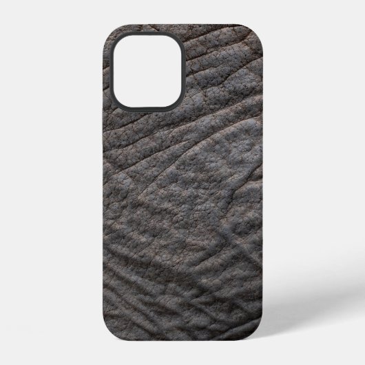 象の皮膚のテクスチャー 象 iPhoneケース (裏面)