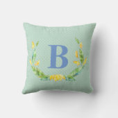 象の真新しい緑の熱帯男の子の子供部屋の装飾 クッション (裏面)