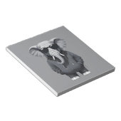 象の着用フード付きスウェットシャツおもしろいクール動物ベクター ノートパッド (アングル)