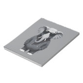 象の着用フード付きスウェットシャツおもしろいクール動物ベクター ノートパッド (回転)