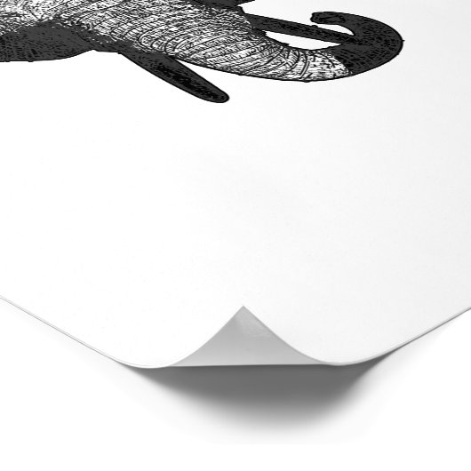 象の神の教会クリスチャンギフトエレファントキリスト ポスター (角)