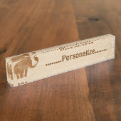 象の種族の芸術のデザインの机用ネームプレート デスクネームプレート (側面)