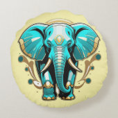 象の等級として賢い ラウンドクッション (裏面)