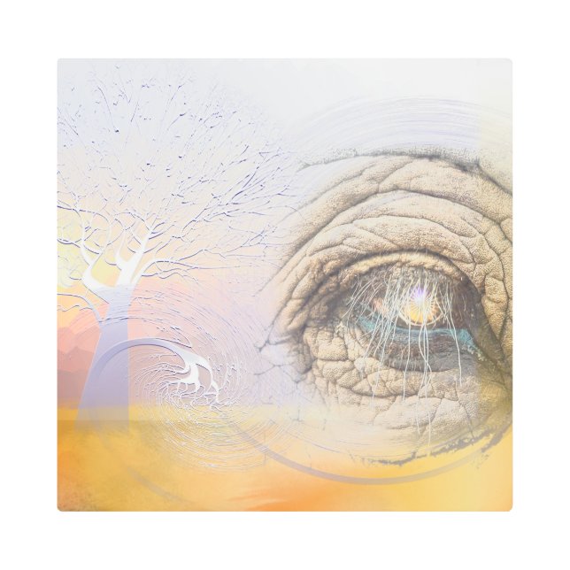 象の精神 メタルプリント (正面)