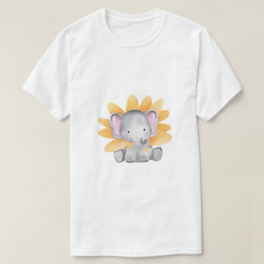 象の精神: 雄大で力強い Tシャツ (デザイン正面)