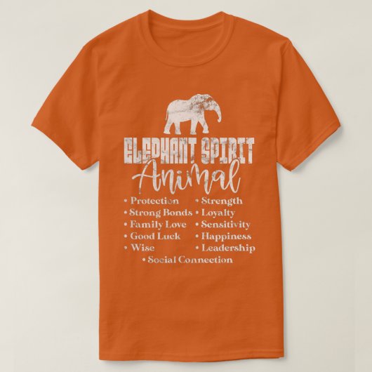 象の精霊の象の恋人動揺して Tシャツ (デザイン正面)