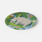 象の紙皿 ペーパープレート (アングル)