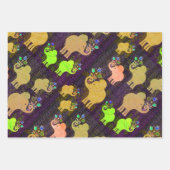 象の組み合わせ ラッピングペーパーシート (正面3)