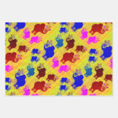 象の組み合わせ ラッピングペーパーシート (正面2)