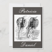 象の結婚式 招待状 (裏面)