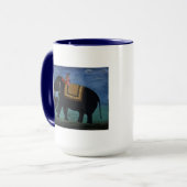 象の絵画 マグカップ (正面左)