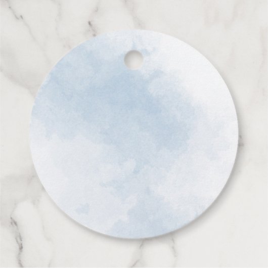 象の緑の男の子サークルボーイ赤ちゃんシャワー フェイバータグ (裏面)