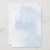 象の緑の葉の少年の青い赤ちゃんシャワー 招待状 (裏面)