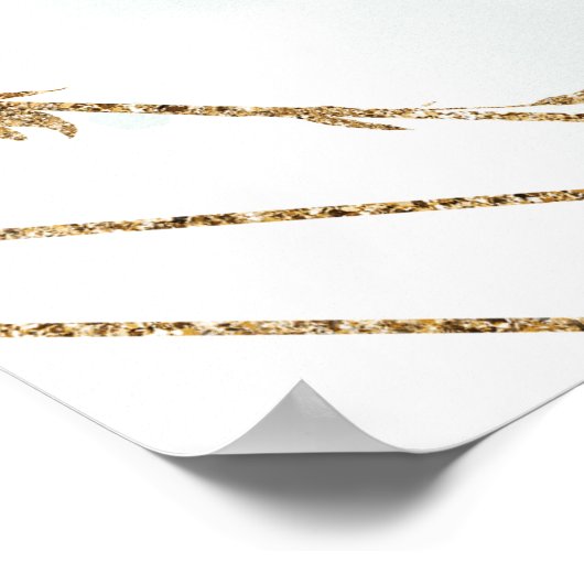 象の緑の葉の赤ちゃんシャワー歓迎サイン ポスター (角)